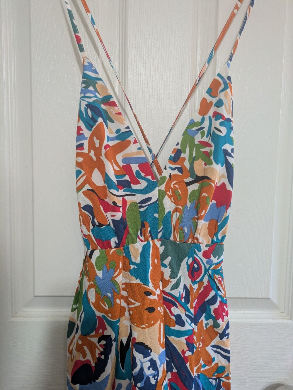 Simple Teal and Orange Floral Sundress